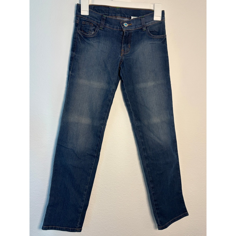 America Reyes Girls Butterfly Embroidered Dark‎ Wash Straight Leg Jeans Size 14